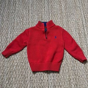 Polo Ralph Lauren Red 1/4 Zip Pullover